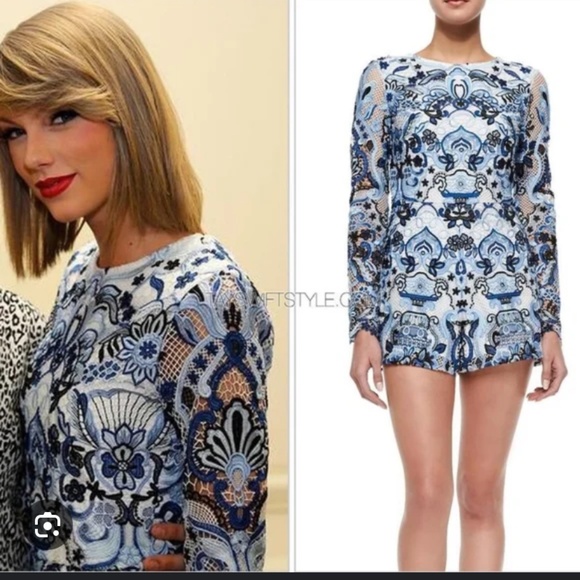 Alexis Riley Chambray embroidered mini dress - Picture 1 of 7